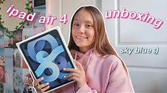 IPAD AIR 4 UNBOXING! ~unboxing, setting up, accessories, and more!