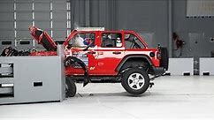 2022 Jeep Wrangler 4-door driver-side small overlap IIHS crash test