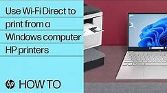 How to use Wi-Fi Direct to print from a Windows computer | HP Printers | HP Support