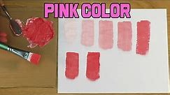 How To Make Pink Colour With Red And White Fast With Acrylic Paint