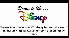 Doing it like Disney! - Customer Service Experience EXCELLENCE