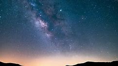 Milky Way Galaxy Summer Southeast Sky 35mm Time Lapse Mojave Desert California