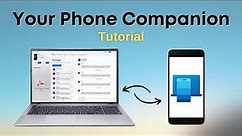 How To Use Your Phone App | Link Your Phone and PC
