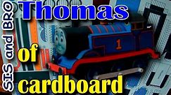 Thomas train of cardboard. Get free gift. Cardboard Models Trains Thomas and Friends. Step by step