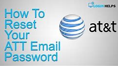 How To Reset Your ATT Email Password (2019)