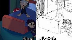 When You're Supposed to be Asleep (animation meme) jujutsu kaisen vs original #shorts