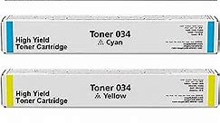 SAIBOYA CRG-034 034 Toner Cartridge Remanufactured High Yield Black Cyan Magenta Yellow Compatible for imageCLASS MF810Cdn imageCLASS MF820Cdn Printer (9454B001 9453B001 9452B001 9451B001)