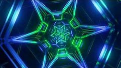 Abstract Background Video 4k Blue Green Metallic Wireframe VJ LOOP NEON Sci-Fi Calm Screensaver