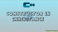 constructor in inheritance in c++