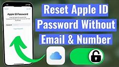 How to Reset Apple ID Password Without Phone Number 2023 | Forgot Apple ID Password