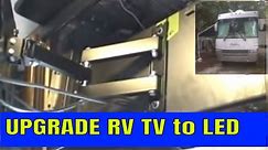REMOVE RV TUBE TV | REPLACE with LED FLAT SCREEN | MOTORHOME TV RV UPGRADE