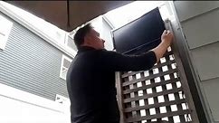 Doug shows off a cheap outdoor TV setup