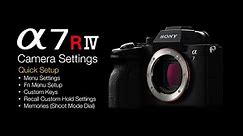 Sony A7RM4 - A7RIV Load Camera Settings