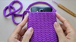 Easy DIY Crochet phone bag Step by step