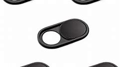 Camera Cover Slide, 0.026 Inch Metal Webcam Cover for MacBook Pro, MacBook Air, Laptop, Mac, PC, iPad, iPhone, Ultra-Thin Privacy Covers [Black - 5 Pack]
