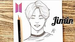 How to draw jimin step by step | Face Drawing | Bts Drawing | Comment dessiner Jimin