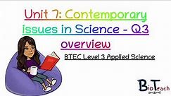 BTEC Applied Science Unit 7 Question 3 Exam Prep - BioTeach