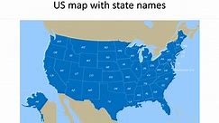 Free US map with states - Free PowerPoint Template