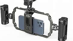 SmallRig Universal Phone Video Rig Kit for iPhone 15 14 13 12 Pro Max, Aluminum Handheld Phone Cage with Handles, Video Stabilizer Rig for Vlog Videography Live Streaming - 3155B