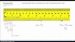 How to read measurements on a ruler.