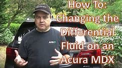 How to change differential fluid on an Acura MDX