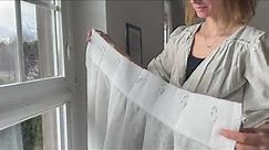How to hang linen curtains with drapery hooks