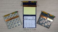 Brightly Gleaming Purse Worthy Post It Note Holder with 2020 Calendar