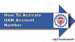 How to activate UAN Online