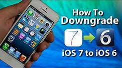How To Downgrade iOS 7 To iOS 6.1.3 & 6.1.4 On iPhone 5/4S/4 & iPod Touch 5G