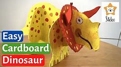 How To Make A Cardboard Dinosaur |DIY Easy Cardboard Dinosaur Triceratops | Dinosaurs For Kids
