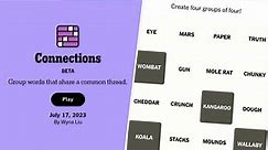 NYT’s new game Connections has users creating common threads