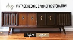 DIY Record Cabinet Restoration | Before And After Furniture Makeover