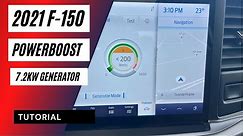 2021 F150 Powerboost 7.2kw generator tutorial