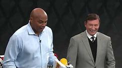 Charles Barkley and Wayne Gretzky square off in shootout