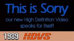 This is Sony (1989 Analog HDTV 1080i HDVS Video Demonstration Disc)