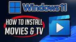 How to Download and Install Movies & TV in Windows 11 / 10 PC or Laptop