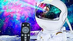BURNNOVE Astronaut Galaxy Star Projector Starry Night Light - Starry Nebula Ceiling Projection Lamp with 8 Modes, Remote and 360° Adjustable, Gift for Kids Adults for Bedroom Decor Aesthetic