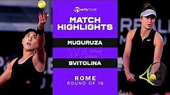 Garbine Muguruza vs. Elina Svitolina | 2021 Rome Round of 16 | WTA Match Highlights