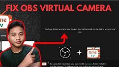 How To Fix Obs Virtual Camera 2024