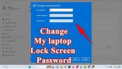 How to change laptop lock screen password