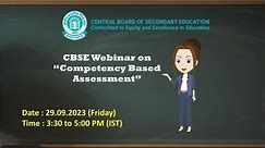 #cbse Online Webinar on Competency Based Assessment - #nep2020 @cbseTraining0729
