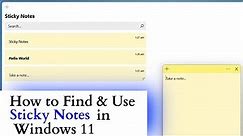 How to Find and Use Sticky Notes in Windows 11