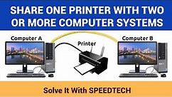 Share one Printer with two or more computer systems on a network using LAN / Ethernet Cable