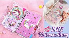 how to make unicorn diary / DIY unicorn notebook / paper craft / DIY notebook / school craft