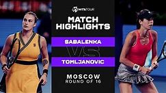Aryna Sabalenka vs. Ajla Tomljanovic | 2021 Moscow Round of 16 | WTA Match Highlights