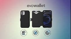 tech21 Evo Wallet Phone Case for Apple iPhone 12 Mini 5G with 12 ft. Drop Protection, Black
