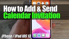 iPhone 11: How to Add & Send Calendar Invitation