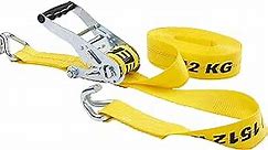 Keeper – 2” x 27’ Heavy Duty Ratchet Tie-Down with Flat Hooks - 3,333 lbs. Working Load Limit and 10,000 lbs. Break Strength