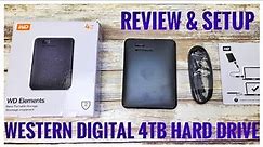 REVIEW & HOW TO SETUP WD 4TB Elements Portable External Hard Drive Windows 10