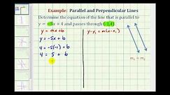 Ex 1: Find the Equation of a Line Parallel to a Given Line Passing Through a Given Point